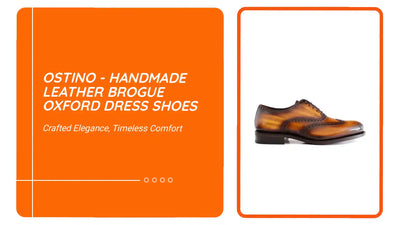 Ostino - Handmade leather brogue oxford dress shoes by@Outfy