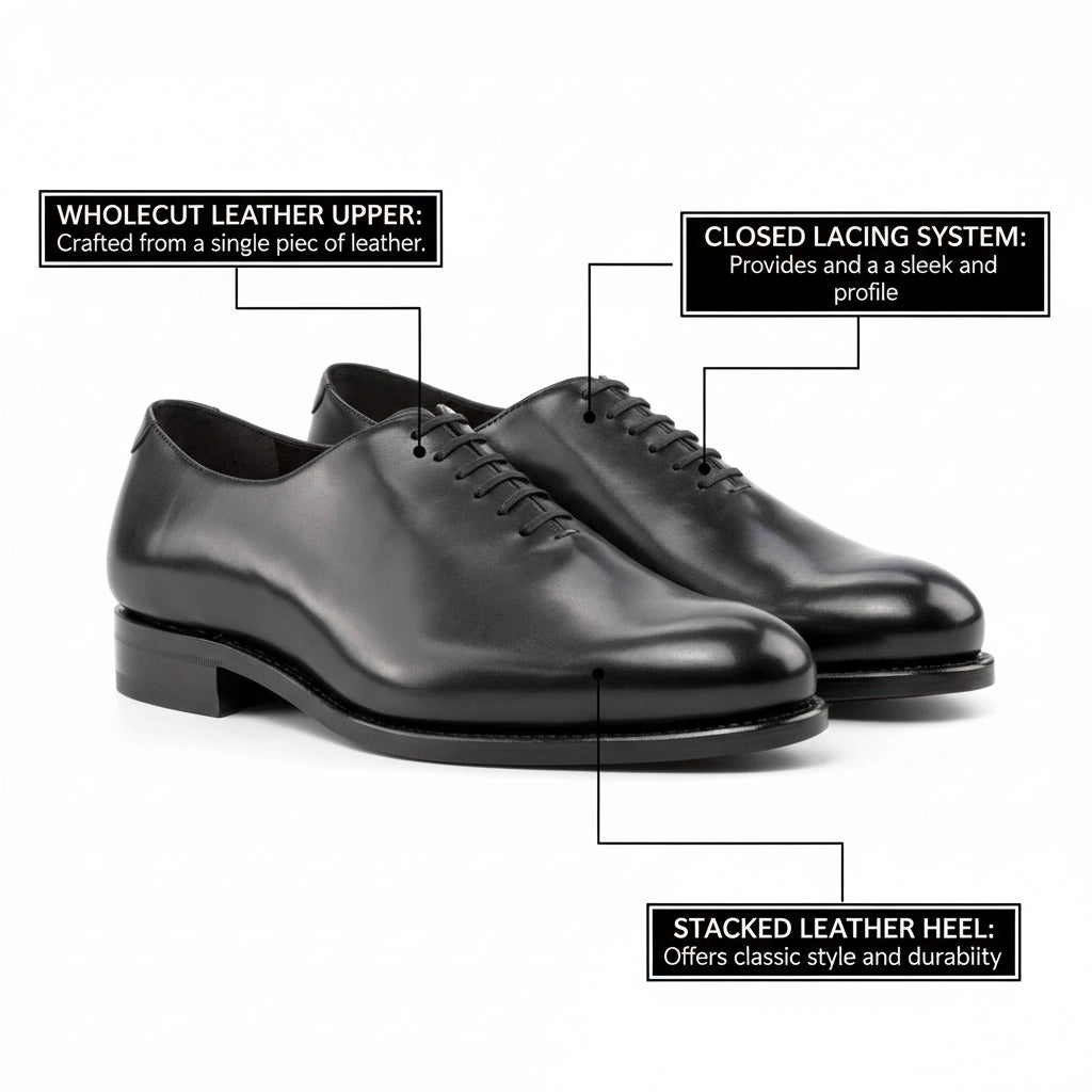 Conya - Classic Men's Formal dress shoes. Genuine leather Oxfords