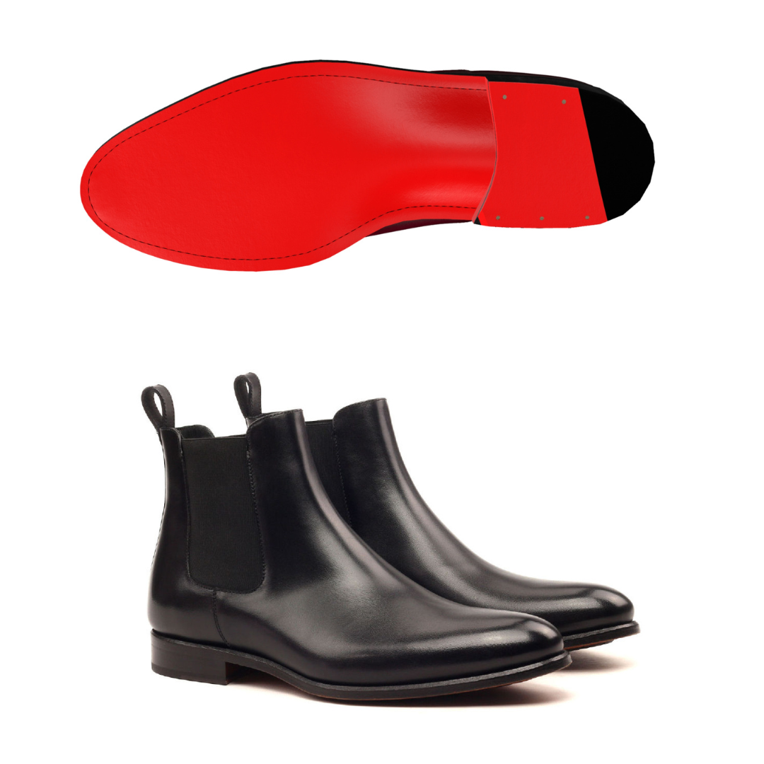 Ruma - Red Bottom sole Chelsea leather Boots For Men