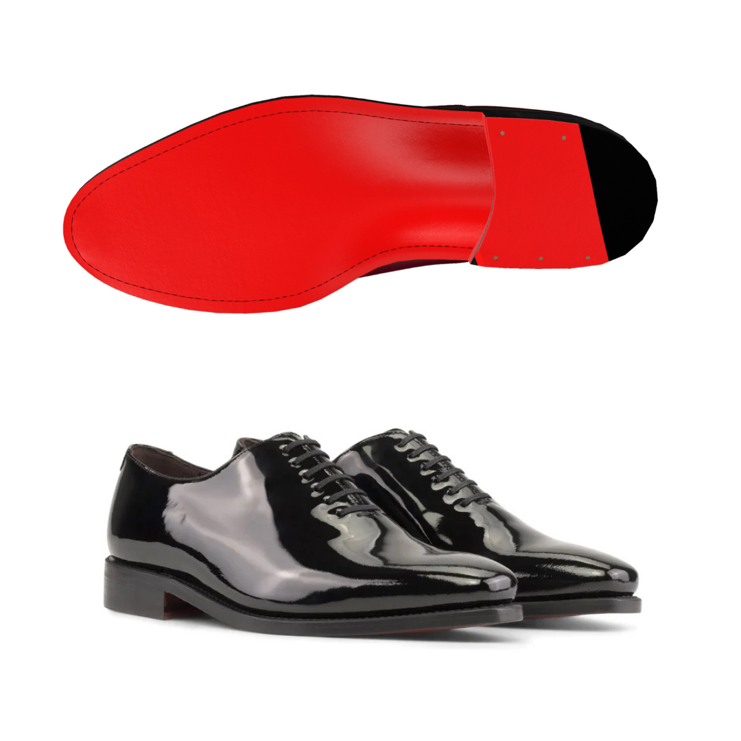 Arconya patent leather red bottom sole oxford shoes