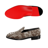 Dralyon2 - Real Exotic Snake/Python skin leather red bottoms loafers