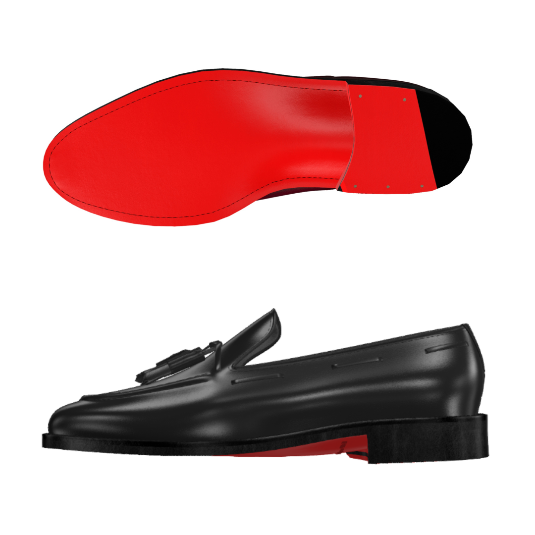 Arconya  leather red bottom sole loafers shoes