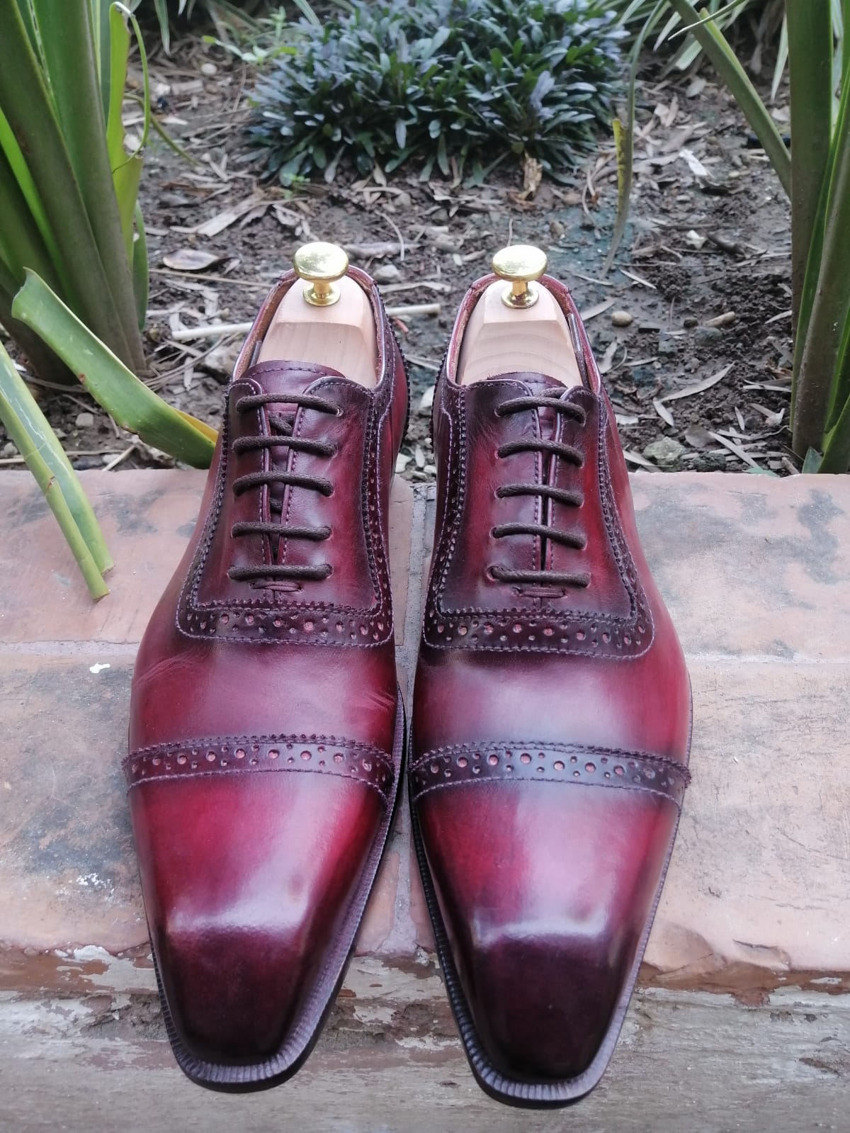 Martino - Burgundy Oxford Shoes - Arconya